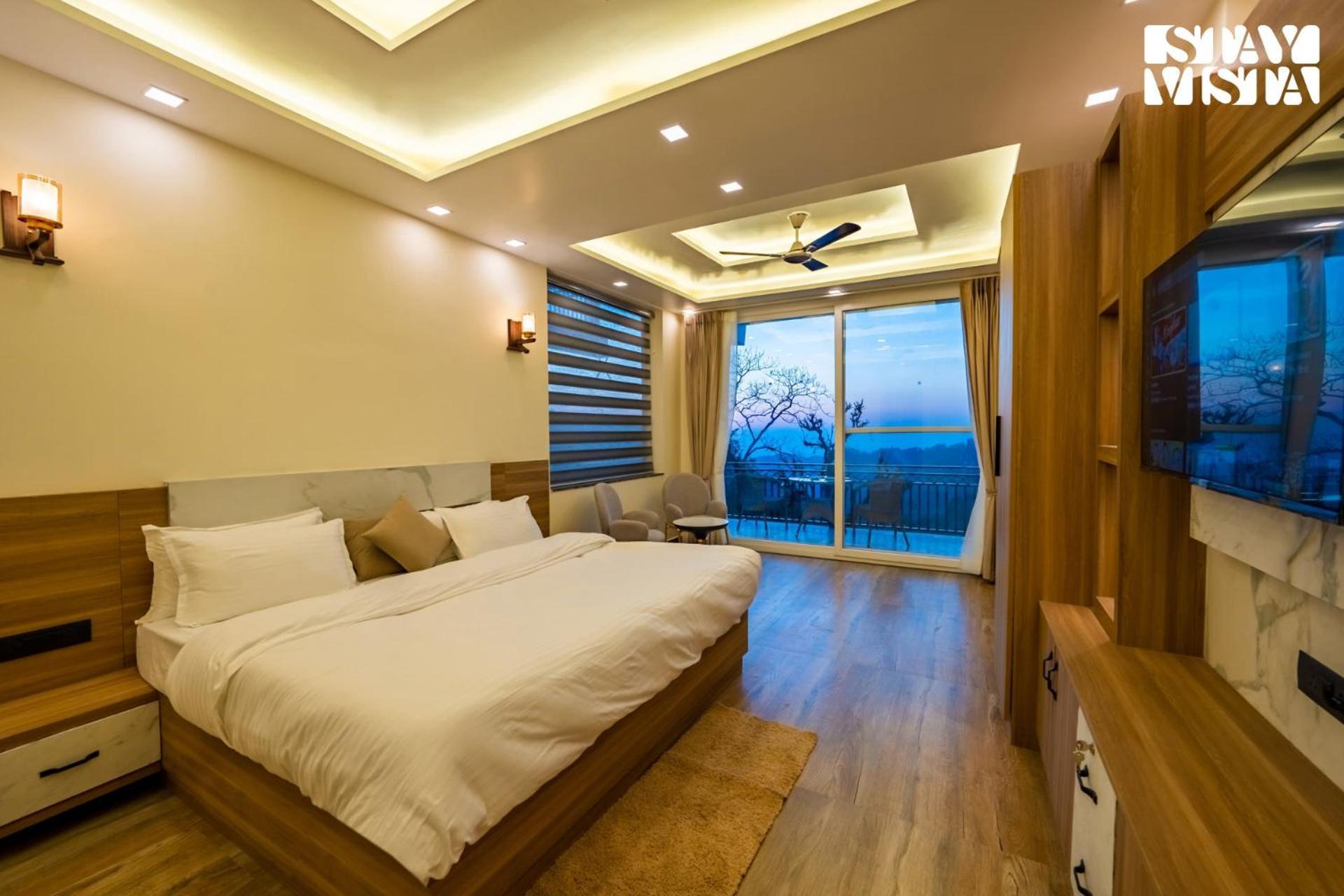 Stayvista At Sunset Springs With Pool & Views Nainital Exterior photo